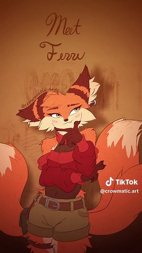 I made a little animation of my fox girl OC, Ferris! Aside from the drawings in background, every asset was created and edited by yours truly, and I had a lot of fun putting it together! Art will still be a big priority, but I’ve been learning so much about video making that I’m definitely trying it out more ☺️ #animation #originalcharacter #videoedit #furry #steampunk
