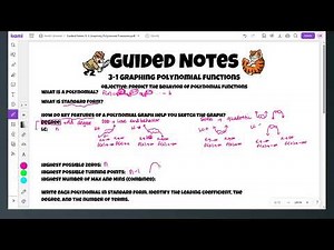 3 -1 graphing polynomial functions
