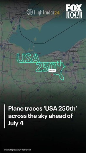 A pilot celebrated America’s 250th anniversary with a patriotic flight over Ohio