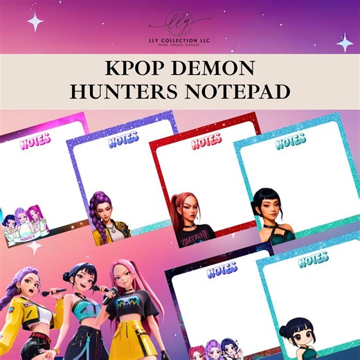K-pop Demon Hunters Mini Notepad | 3x3” Notes | Anime-inspired Stationery - NOTE 1 - Etsy