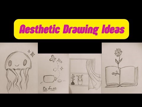 How to Draw Aesthetic Drawing 4 Easy Ideas to Draw, Tutorial
