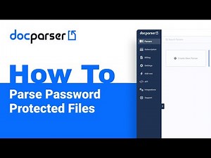 Docparser Academy: How to Parse Password Protected Files