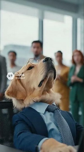 Stressed Golden Retriever at Work — Funniest Dog Office Meme!