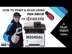 How To Print & Scan Using Pen Drive On Kyocera Copier Machine