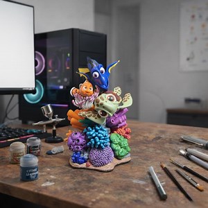 Finding Nemo Diorama STL Model – 3D Printable Figure, Aquarium Movie Scene, Digital Download - Etsy