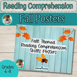 Fall Reading Skills Interactive Posters Ideas l Reading Comprehension l Craft