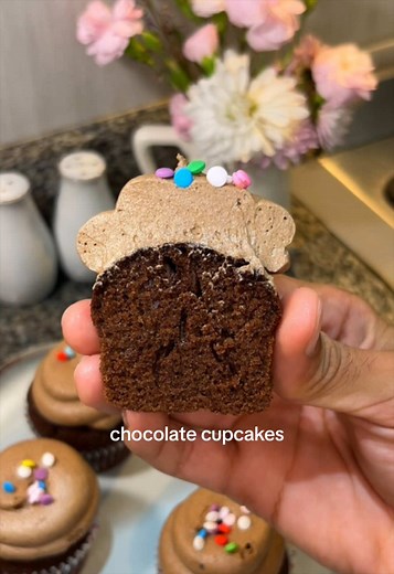 Chocolate Cupcakes Recipe with Ermine Chocolate Buttercream