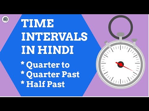 Learn Time intervals in Hindi with Teacher Jo - Quarter to, Quarter Past & Half Past