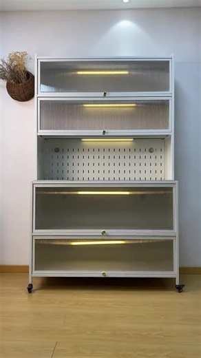 Must-have multifunctional sideboard with a sleek sintered stone top—stylish, durable, and perfect for modern kitchens! Organize, store, and upgrade your home in style!