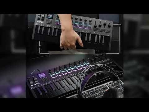 A must-have product! M-VAVE SMK-37 PRO 37-Key MIDI Controller Black With 16 RGB Pads 8 Knobs Built