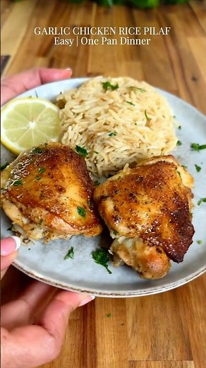 Lemon Garlic Chicken & Rice Pilaf, YUM!
