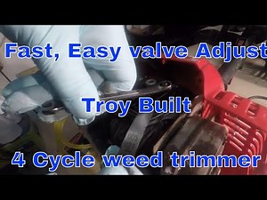 Fast, Easy adjustment of Troy Built 4 Cycle weed eater