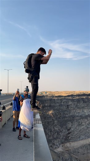 Freddy Chase on Instagram: "Just jumping off of bridges #basejump"
