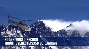 Over the last 50 years we've learnt that to make progress, you have to push the limits. In 2005, Didier Delsalle became the first person to land a helicopter on the summit of #MountEverest, with an #Airbus Ecureuil #AS350. This moment paved the way for many future rescue missions by Airbus Helicopters. #Airbus50 www.airbus.com/airbus50 | Airbus Helicopters