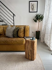 Side Table - Stump, Trunk Old Beam Rustic Loft Style Modern Farmhouse Design With Authentic Aged Wood Natural Light Country Style MFW Design - Etsy