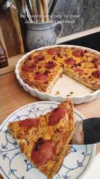 the ultimate loaded quiche 🥧☕🤎 for those rushed on the go mornings #food #breakfast #recipes