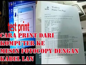 How to connect a copier to a computer with a lan cable