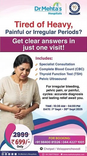 Women’s Health Check-Up | Quick Reports in 2 Hours at Dr. Mehta’s Hospitals, Chennai