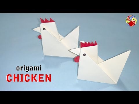 Origami Chicken - How to Fold simple Paper Chicken - Easy Tutorial - Origami Arts