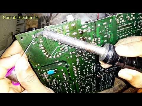 Crt tv retrace line problem repair