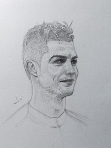 رسم كريستيانو رونالدو بطريقة سهلة | Maher Maarouf Art