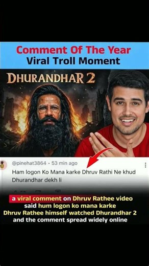 Public ko mana karne wale…khud first day first show dekh aaye😏🔥#dhruvrathee #dhurandhar2 #viral #og💙