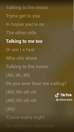 Bruno Mars Talking to the Moon Karaoke