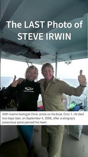 The LAST Photo of STEVE IRWIN #death #famous #steveirwin #croc #stingray #wildlife #australia #rip