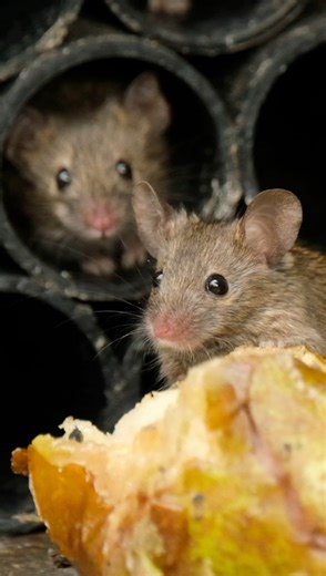 The birds are singing the mice are happy eating a squidgy pear on this fine spring morning. Watch to the end see if you can see mouse’s tiny tongue #mouse #garden #nature #spring #magical | The Mouse family that live by the brambles