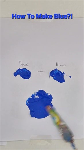 How to make Blue from just Blue + Blue ?! #oddlysatisfying #colormixing #blue