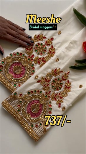‪@Meesho‬ Bridal maggam work blouse piece || 737/- only|| #shorts #shortsviral