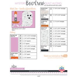 Boo Crew Mystery Quilt Along Complete Quilt Pattern | Free PDF Fat Quarter Shop Exclusive