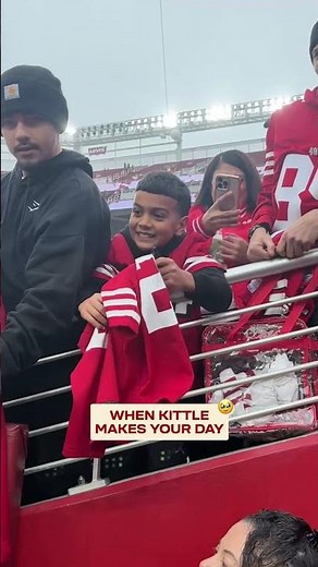 His reaction says it all 🥹 #GeorgeKittle #NFL #49ers