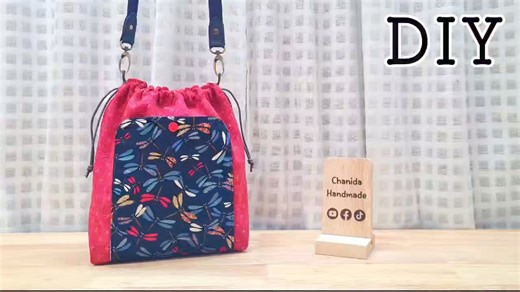 4.8K views · 38 reactions | DIY Drawstring bag #Chanida #Handmade #tutorial #sewing #diy | Chanida Handmade | Facebook