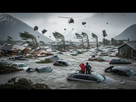 Alaska Destroyed Today! Flooding By Typhoon Halong Swept Away Homes, Cars in Kipnuk