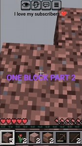 one block part 2 and i love my subscribers #subscribe #minecraft #trending #fyp #foryou