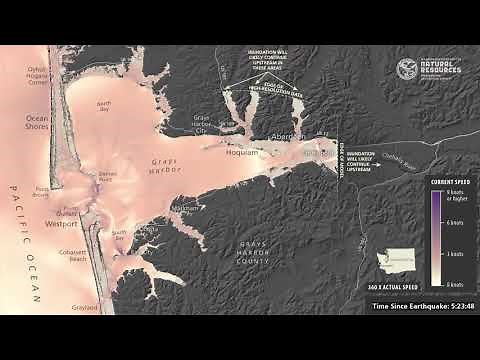 Tsunami current velocity simulation for Grays Harbor, Wash.