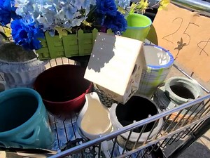 I found a new thrift store and it had a .25 cents cart!!! | Julie's Designs & Signs