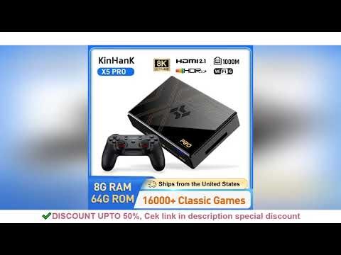 Kinhank Super Console X5 PRO Retro Video Game Consoles Plug and Play 4T with 16000 Games for PS2/WII