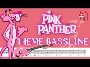 Pink Panther - Theme Song (🔴Bass Tabs | Notation) ‪@ChamisBass‬ #pinkpanter #chamisbass