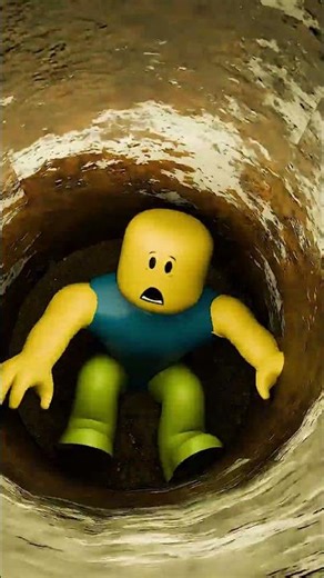 Noob Falls Into a Well in Roblox Brookhaven #roblox #robloxanimation