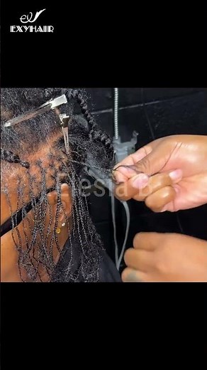 Micro Loc Extensions Tutorial with Extensions #braids #locs #naturalhair #hairstyle #curlyhair #hair