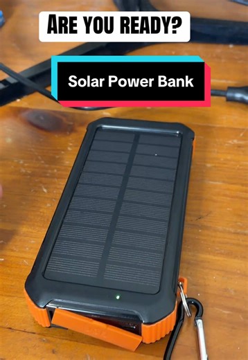 A solar power bank gives you backup power when outlets aren’t available. Use it like a regular portable charger or let it slowly recharge using sunlight during travel, camping, power outages, or emergencies. Simple, practical, and easy to keep in a bag or car. #SolarPower #PowerBank #EmergencyGear #EverydayTools #tiktokshopcreatorpicks