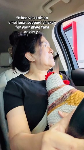 316K views · 134 reactions | How to use your knit Emotional Support Chicken .  Take your chicken with you to your high anxiety task and hug, hold, squeeze or bite your chicken until the task is finished. . Pattern by: @theknittingtreela . #emotionalsupportchicken #knit #tobeytimecrochet | Tobey Time Crochet | Facebook