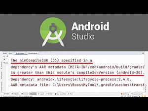 How to Fix: The minCompileSdk (31) is greater than this module's compileSdkVersion (android-30)