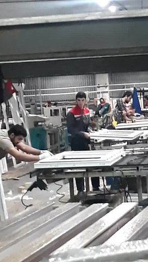 Window Manufacturing Process in a Factory Setting