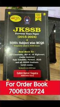 JKSSB TOP 5000+ subject wise MCQ for Junior assistant finance account, assistant etc #jkssb