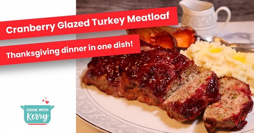Cranberry Glazed Turkey Meatloaf