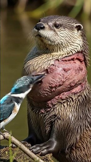 Nature’s Bird Doctor Pecking Boils on Wild Animals #wildlifecare #animalhealing #naturehealing