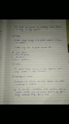 Class 10 science 2 chapter 1 . Heredity and evolution Important notes .